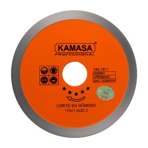 Disco diamantado continuo 4.5″ (115mm) húmedo naranja *****