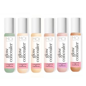 Corrector de larga duracion, cobertura alta y efecto mate GLOW CONCEALER con aplicador en pincel 2,5ml 6 tonos