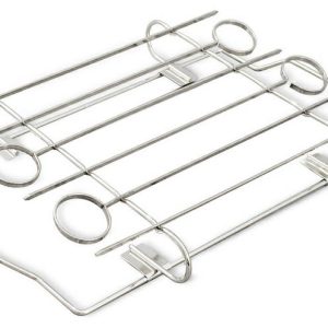 Juego para brochetas Weber (6 pinchos + 2 portapinchos + 1 bastidor)