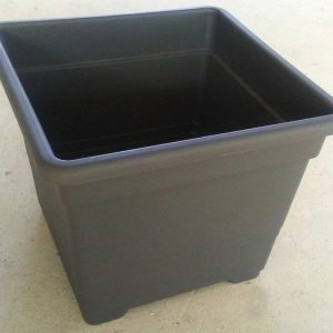 Maceta de plástico inyectado color antracita CUADRADA 32 cm.