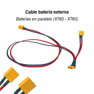 Cable Para Baterías Externas En Paralelo (Conector Xt60-Xt60) | Mejor Agarre Y Comodidad