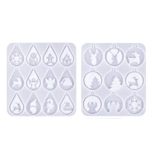 Pack de 2 moldes de medallas navideñas nº1